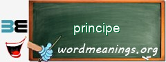 WordMeaning blackboard for principe